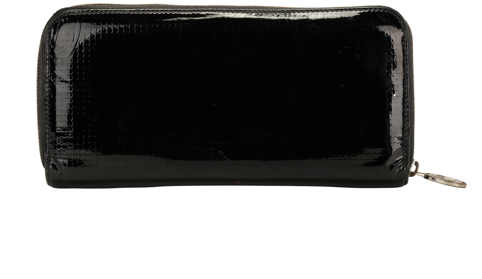 Cartier Long Zipped Wallet, &pound;110, Accessories, Black, Patent Leather, Back view